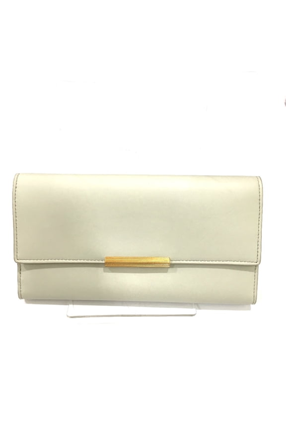 Pre-Owned BOTTEGA VENETA 578751 Long wallet Trifold Long Wallet plaster Off White (Good)