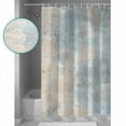 thumbnail image 4 of Abstract Shower Curtain, 60" x 72", Watercolor Teal Brown Gradient Waterproof Bathroom Curtain Washable Shower Curtain Set with 12 Hooks, 4 of 6