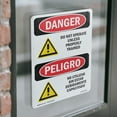 thumbnail image 4 of Do Not Operate Unless Trained Bilingual OSHA Danger Vinyl Decal Label 24 Inch x 18 Inch - 10 Pack, 4 of 6