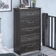 thumbnail image 3 of RealRooms Commode 5 Tiroirs Dabshire, Chêne Noir, 3 of 9