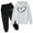White, variant on XEGLSBU Toddler Girl Outfits 2T Dress Girls Casual Outfits 2 Pcs Print Hoodie with Soft Pants Playful and Bottoms Comfy Daily Wear for Toddler Dark Gray Size 13-14 Years