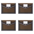 thumbnail image 2 of Vivcore Receipt Organizer, Expanding Plastic File Envelopes with Snap Closure, Clear Large Capacity Document Holder for A4 Letters, Assorted Selections, 4 Pack, 2 of 10