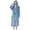 Blue, variant on VANLOFE Unisex Warm Pajamas Household Clothes Solid Bathrobe Lengthened Night-robe Woman's Nightgown Hooded Robes Blue Robes Sleepwear for Woman S-5XL