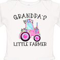 thumbnail image 4 of Inktastic Grandpa's Little Farmer- Pink Tractor and Flowers Boys or Girls Long Sleeve Baby Bodysuit, 4 of 5