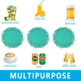 thumbnail image 4 of Posavasos para bebidas Posavasos de bebidas hechos a mano Posavasos tejidos Super Absorbente de agua Aislamiento térmico, 4 of 5