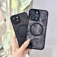 thumbnail image 3 of Compatible with iPhone 15 Pro Phone Case,Black Rose Pattern Design[Compatible with MagSafe],for Women Girls,Soft TPU Edge PC Back Protective Shockproof Phone Case, 3 of 12