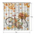 thumbnail image 3 of Rideaux de Douche Réutilisables en Polyester avec Crochets pour Baignoire, Fruits de Récolte, Citrouille, Automne, 3 of 5