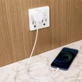 thumbnail image 2 of onn. 2.4 Amp USB Wall Charging Kit with 3 FT. Lightning to USB-C Cable, 2 of 4