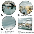 thumbnail image 3 of Designart "Seaport Views Of Alexandroupolis City" City Floater Framed Wall Art Living Room, 3 of 5