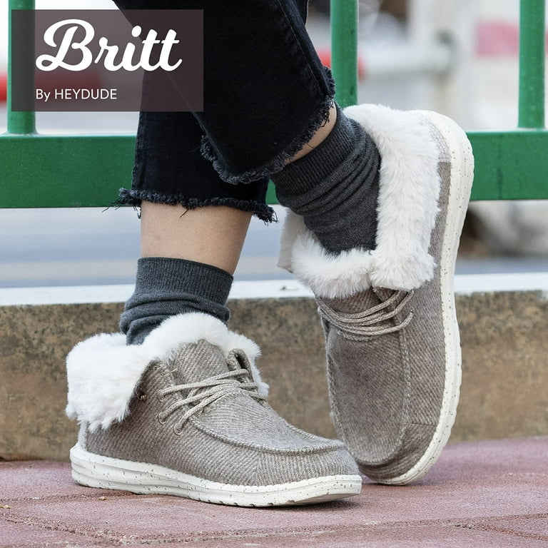 Hey Dude Women's Britt Nut Size 5 | Women’s Shoes | Women’s Lace Up Boots |  Comfortable & Light-Weight