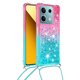 thumbnail image 2 of Funda para Xiaomi Redmi Note 13 5G Brillantina Líquida Divertida Reluciente y con Cristales en Movimiento Cuerpo Cruzado con Cordón Ajustable, 2 of 5