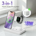 thumbnail image 4 of Wireless Charging Station,3 in 1 Wireless charger Compatible with iPhone 17 16 15 14 13 12 11 Pro Max Plus XS XR X 8,for Airpods 4 3 2 Pro,for iWatch 9 8 Ultra 2 SE 7 6 5 4 3 2, 4 of 12