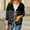 Black, variant on DAFPZW Women's Tie Front Bow Sweater Cardigan, Long Sleeve Open Front Striped Knitwear Fall Going Out Casual Cardigans