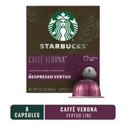 Starbucks By Nespresso Vertuo Coffee Capsules, Caff Verona Dark Roast Espresso Pods, 4 Boxes (32 Pods)