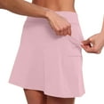 thumbnail image 3 of Womens Shorts Skorts Mid Waist Skort Active Skirt Summer Casual Beach Shorts with Pockets S-5XL, 3 of 7