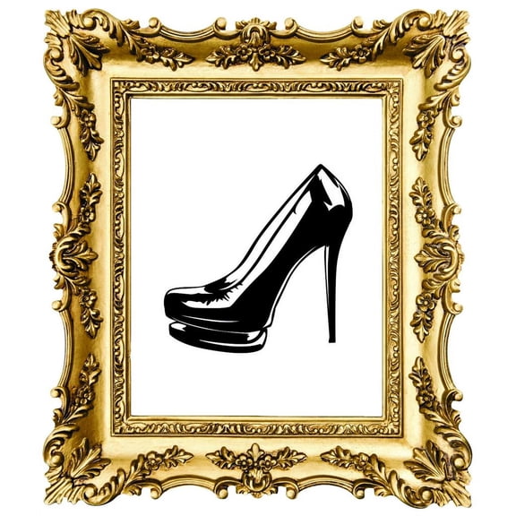 Custom Decals Shoe Heel Fashion 16x16"