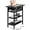 Black, variant on WYDK End Table with Charging Station, Flip Top Side Table with USB Ports and Outlets, 3-Tier Small Side Table with Storage for Small Space, End Tables for Living Room/Bedroom, Black