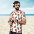 thumbnail image 4 of Wukai Strawberries Print Men's Short-Sleeved Mesh T-Shirt,Quick-Dry Short Sleeve Workout T-Shirt-X-Small, 4 of 8