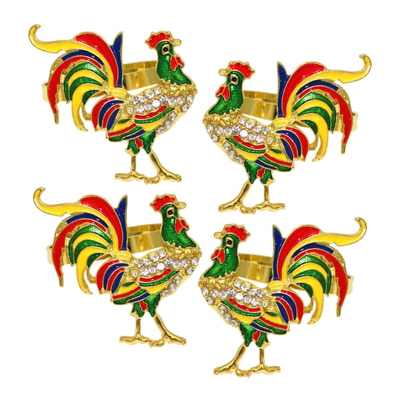 IDEANATEGRATE 4Ud De Servilleta En Hierro Multicolor Con Detalles Artesanales Para Y Fiesta