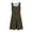 Army Green, variant on Girls' Summer Sleeveless Round Neck Dress, Floral Print & A-Line Cut, Lightweight Knee-Length with Pockets for Casual Outings