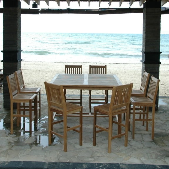 Anderson Teak Avalon 9 Piece Bar Height Patio Dining Set