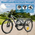 thumbnail image 6 of FICISOG 27.5 inch Men's Women's Tricycles Cruiser Bike Featuring Disc Brakes, Mountain Tricycle for Adults, 3 Wheeled 7-Speed Mountain Tricycle Cargo Basket, 6 of 7