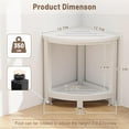 thumbnail image 2 of Shower Stool for Inside Shower, Corner Shower Bench Seat, HDPE Waterproof Shower Stool for Shaving Legs with Baffle Storage Shelf, Shower Seat/Foot Rest for Bathroom, Indoor/Outdoor Use, White, 2 of 9
