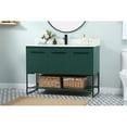 thumbnail image 2 of 48 inch single bathroom vanity in green with backsplash, 2 of 8