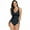 Black, variant on FLMEI Women's One Piece Swimsuit Tummy Control Bathing Suits One Piece Swimwear Swim Rompers S-XXL