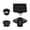 Black, variant on Kingston Brass BSFK9771C Watercourse 4-Inch Brass Square Grid Shower Drain with Hair Strainer and Base Flange in Polished Chrome