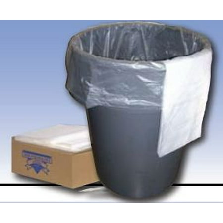 Trash Bag Clear 17 X 4 Gallon 1000 Count Refuse Grade 0 35 Mil