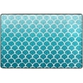 thumbnail image 4 of SKYSONIC Mermaid Scales Blue Non-Slip Area Rug, Summer Floor Carpet Comfort Floor Mats Decor for Indoor Front Porch Living Room Bedroom Kitchen, 36"x24", 4 of 5