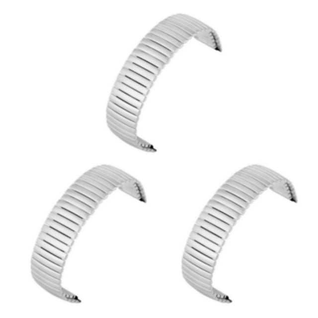 kurtrusly Elastic Stainless Steel Bracelet Add Touch Of Elegance To Wrist Durable 18MM silver 3Set