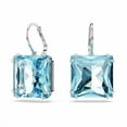 thumbnail image 2 of Swarovski Millenia Earrings, Square cut crystal, Blue, Rhodium plated, 2 of 5