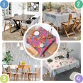 thumbnail image 4 of Pioneer Flower Floral Print Pattern Square Tablecloth, Waterproof Wipeable Spillproof Washable Table Cover for Home Kitchen Party Decor, 60"x60", 4 of 6