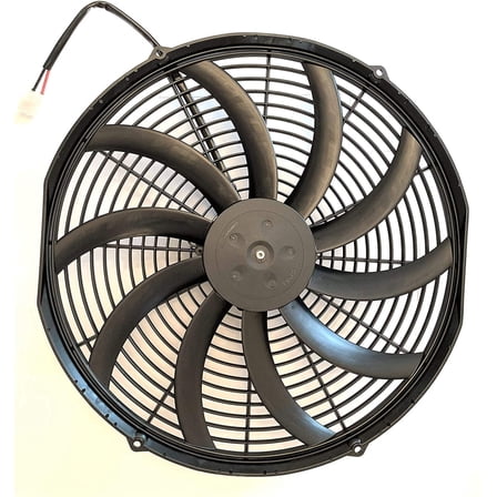SPAL 30102049 16" Puller Fan 12 VOLT High Performance Curved Blade 2024 cfm