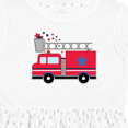 thumbnail image 4 of Inktastic 4th of July Firetruck with Red and Blue Stars Girls Toddler Dress, 4 of 5