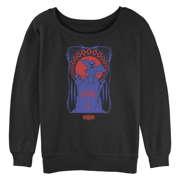 Junior's Beetlejuice Beetlejuice Here Lies Tombstone Sweatshirt