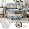 thumbnail image 5 of Outdoor Pillow Covers 18x18 Set of 2, Blue Pumpkins Fall Waterproof Patio Throw Pillow Covers for Couch Sofa Chair, Thanksgiving Eucalyptus Leaf Rustic Decorative Pillowcases for Throw Pillows, 5 of 9