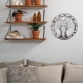 thumbnail image 3 of Xihbxyly Arte Mural de Árbol de La Vida, Decoración de Metal Forjado, Acabado de Horneado a Alta Temperatura, Elegante Decoración para El Hogar y La Oficina, Versátil para Sala de Estar y Jardín, Reg, 3 of 7