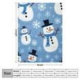 thumbnail image 4 of ONETECH  Christmas Holiday Throw Blanket: Velvelty Soft, Durable Accent for Bed or Couch (Snowmen), 4 of 6