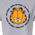 thumbnail image 3 of Garfield - I'm Fine This Is Fine - Juniors Cropped Cotton Blend T-Shirt, 3 of 5