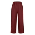thumbnail image 5 of Jkety Womens Pants Wide Leg High Waisted Palazzo Pants Summer Flowy Beach Lounge Casual Trousers with Pockets Summer Pants(,S), 5 of 7