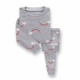 thumbnail image 6 of WIBACKER 1-7 Years Toddler and Little Girls' Long Sleeve Top and Pants Regular Fit 100% Cotton 2 Piece Pajama Set - Rainbow, 6 of 6