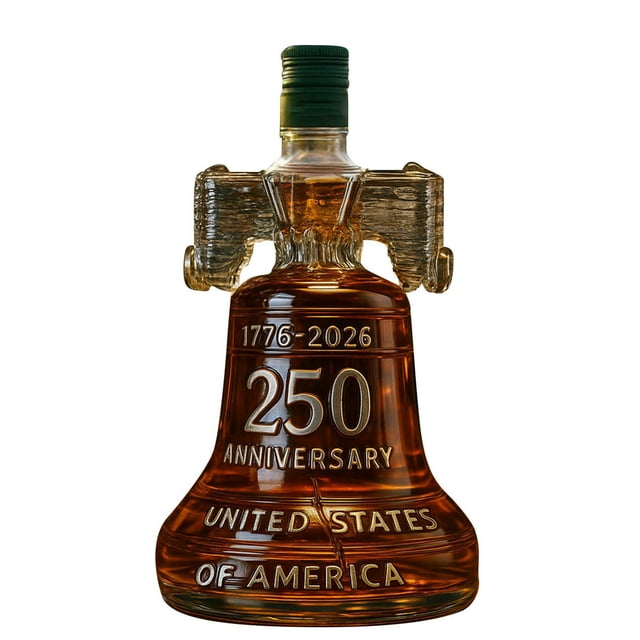 250th Anniversary Decanter, Commemorative 250th Anniversary Decanter, Elegant Glass Decanter for Special Occasions