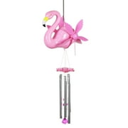 Exhart Large WindyWings Whirligig Pink Flamingo Spinning Wind Chime , 11 by 24 inch, Plastic for Home dcor, Patio, Outdoor Indoor Gardening Yard Pathway Decoration