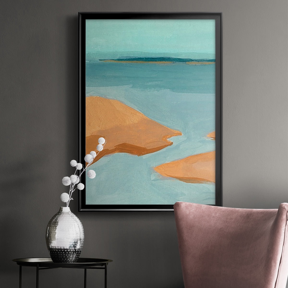 Out on the Sandbar IV Premium Framed Print, in Gold, Black, or Silver - Ready to Hang