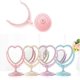 thumbnail image 5 of espejo cosmético simple y encantador en forma de corazón, espejo de tocador giratorio de doble cara de plástico, espejo ligero, espejo de baño y dormitorio, 5 of 5