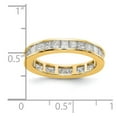 thumbnail image 5 of 14k Polished Size 7 Channel-set 2 carat Princess Diamond Complete Eternity Band, 5 of 6