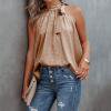 thumbnail image 1 of Tank Tops for Women Athletic Works Summer Women Halter Round Neck Sleeveless Leopard Print Tee Tops, 1 of 6